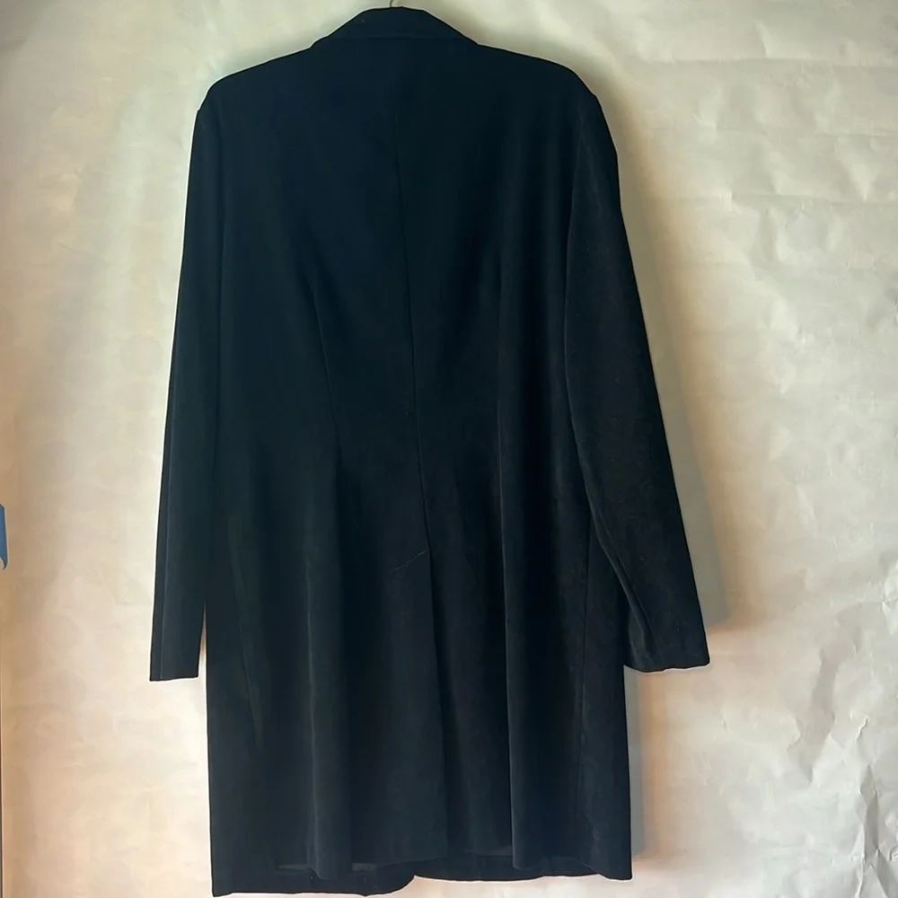 Vintage Sheri Martin suede‎ coat/blazer Black size 14 with buttons